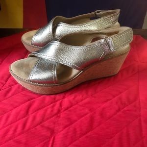 Metallic and Cork Sandals